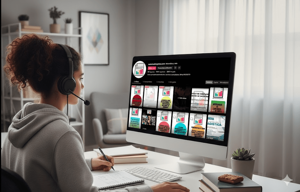 Estudiante aprendiendo cálculo, estadística y matemáticas financieras en clases online personalizadas